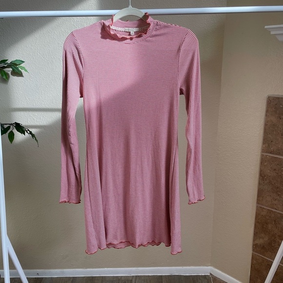 Copper Key Ribbed Mock Neck Long Sleeve Dress - Picture 3 of 7